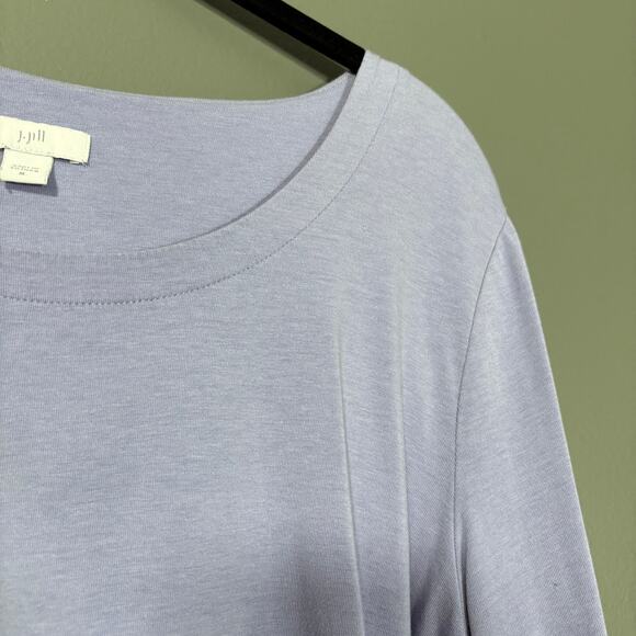 J. Jill Women's Light Purple Minimalist Boho Ruffle Sleeve Top - Size Medium - Picture 2 of 6